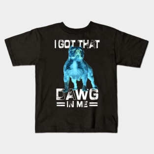 I Got That Dawg In Me Xray Pitbull Ironic Meme Viral Quote Kids T-Shirt